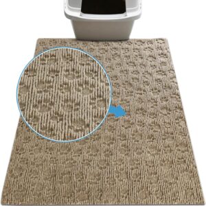 Drymate Premium Cat Litter Trapping Mat (Debossed Paw), Traps Mess from Box, Protects Floors, Urine-Proof, Machine Washable, Soft on Kitty Paws, Absorbent, Waterproof (USA Made, Recycled Content)