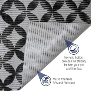 Alternative view of Fresh Kitty Durable XL Jumbo Foam Litter Box Mat – BPA and Phthalate Free, Water Resistant, Traps Litter from Box, Scatter Control, Easy Clean Mats – Gray Pattern 40”x 25” (9052)